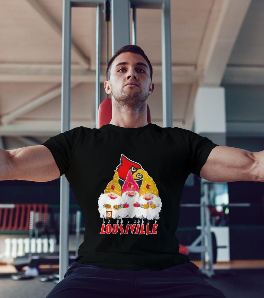 Louisville Cardinals Christmas Gnomies T-Shirt