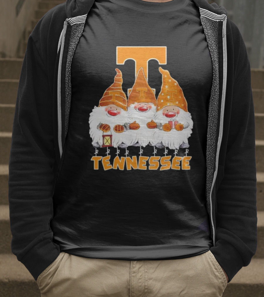 Tennessee Volunteers Christmas Gnomies With Orange T T-Shirt