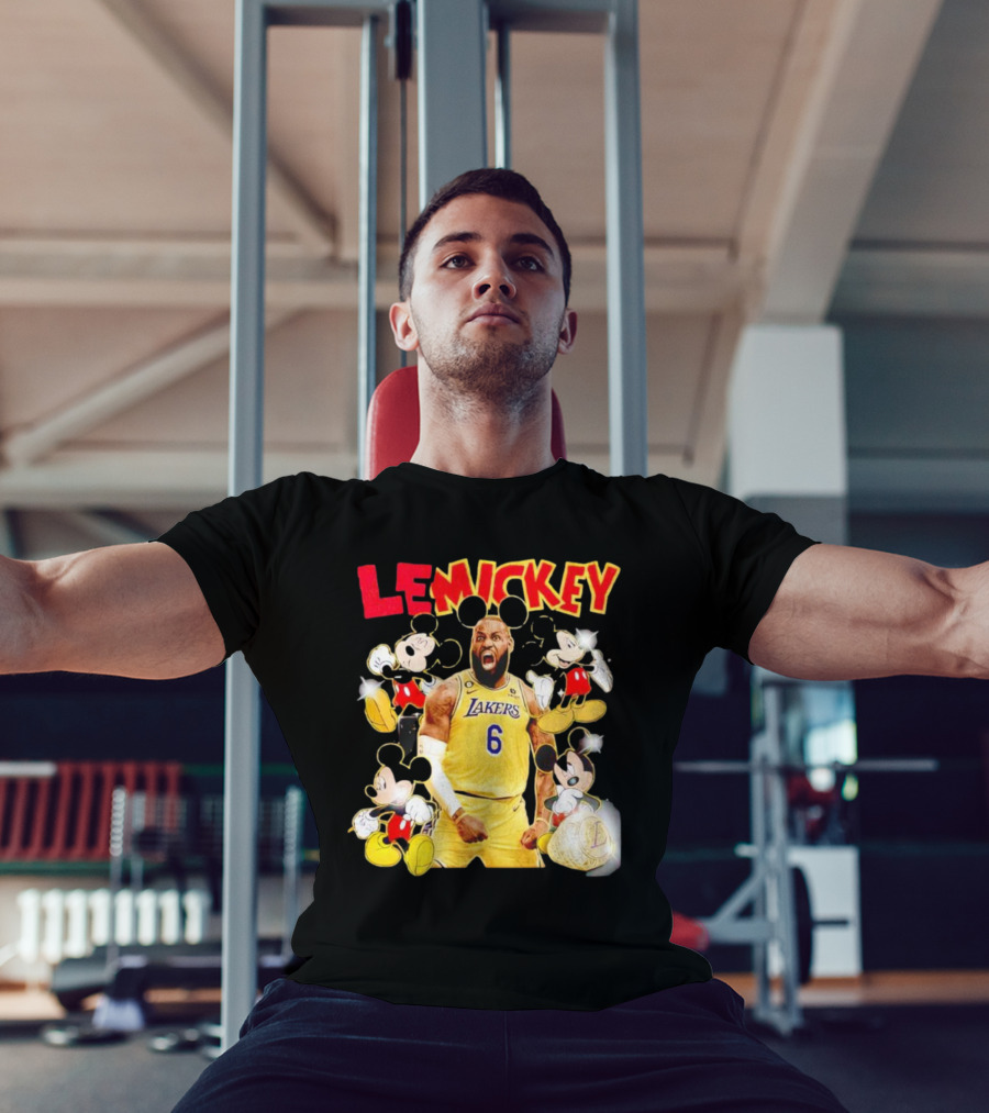 LeMickey LeBron James Lakers With Mickey Characters T-Shirt