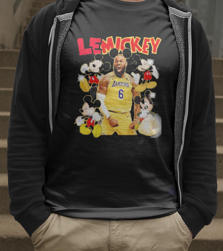 LeMickey LeBron James Lakers With Mickey Characters T-Shirt