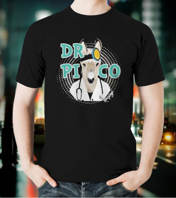 Katie Van Slyke Dr. Pico Doctor Donkey With Stethoscope And Head Mirror T-Shirt