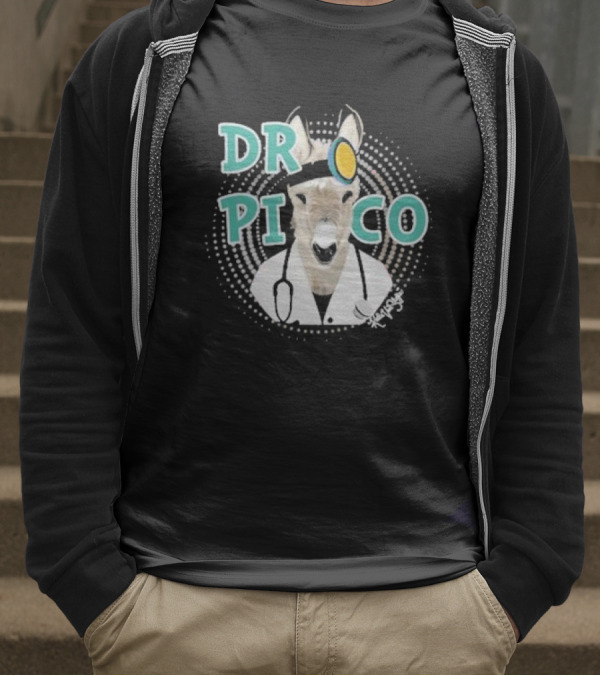 Katie Van Slyke Dr. Pico Doctor Donkey With Stethoscope And Head Mirror T-Shirt