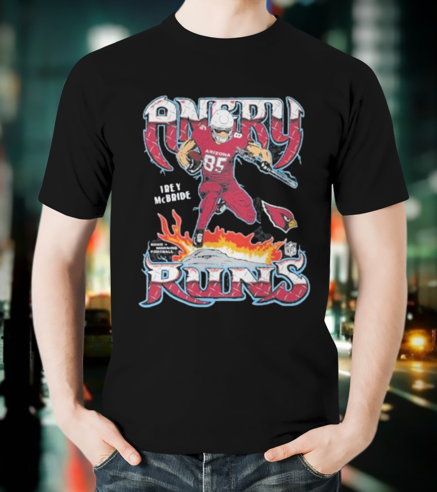 Arizona Cardinals Angry Runs Trey McBride NFL T-Shirt