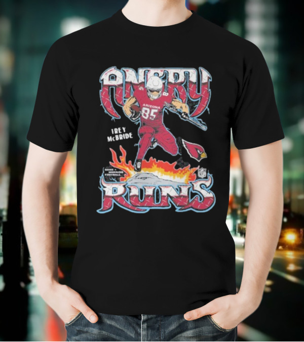 Arizona Cardinals Angry Runs Trey McBride NFL T-Shirt