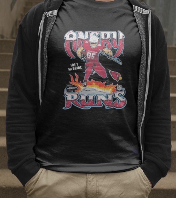 Arizona Cardinals Angry Runs Trey McBride NFL T-Shirt