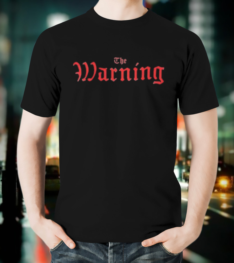 The Warning Red Tw Logo Gothic Text T-Shirt