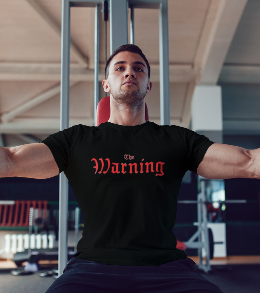 The Warning Red Tw Logo Gothic Text T-Shirt