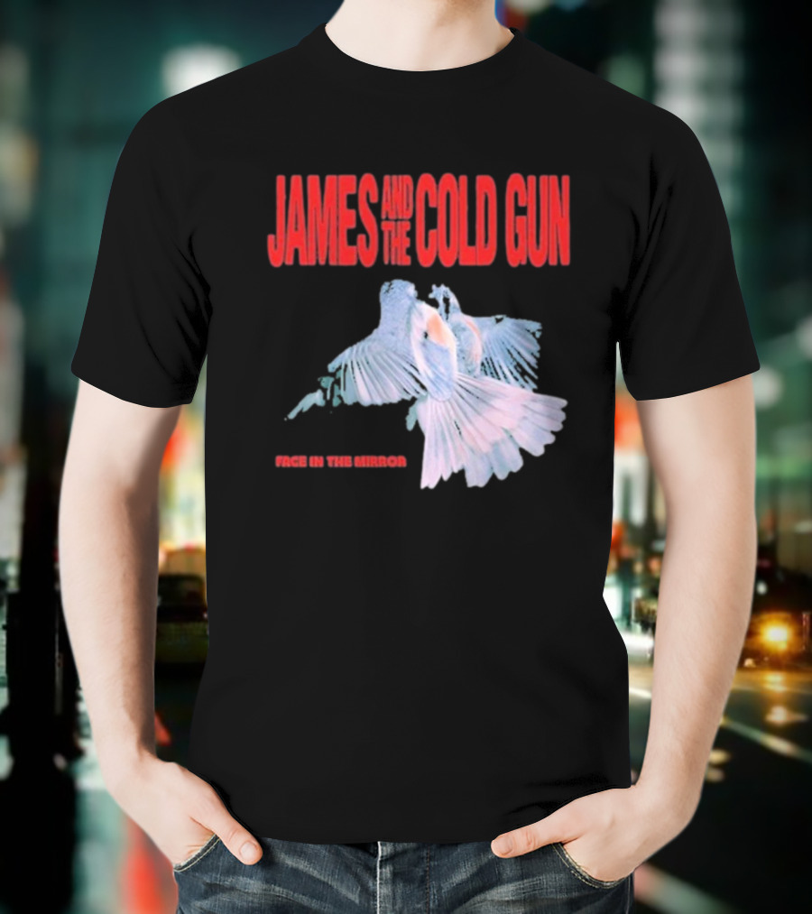 James And The Cold Gun Face In The Mirror Birds Image T-Shirt