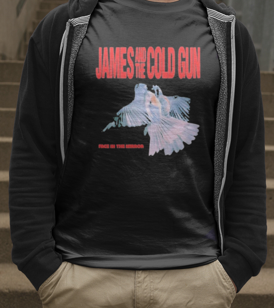 James And The Cold Gun Face In The Mirror Birds Image T-Shirt