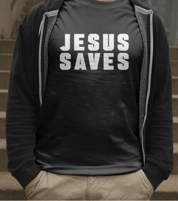 Kyrie Irving Jesus Saves Bold Lettering T-Shirt
