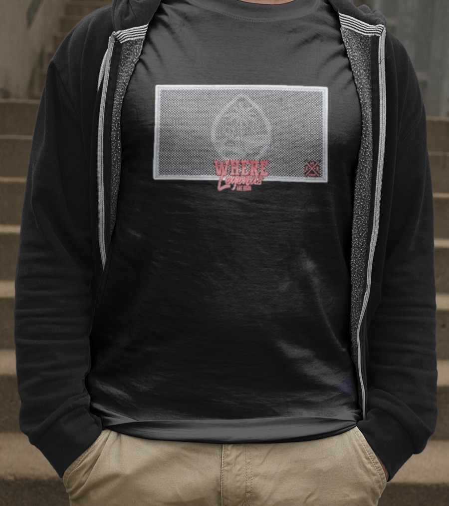 WHERE LEGENDS ARE BORN BLK DIAMOND SHIELD RED TEXT ICONIC T-Shirt