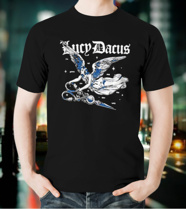 Lucy Dacus Angel Wings Holding Scissors T-Shirt