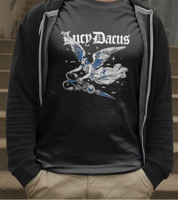 Lucy Dacus Angel Wings Holding Scissors T-Shirt