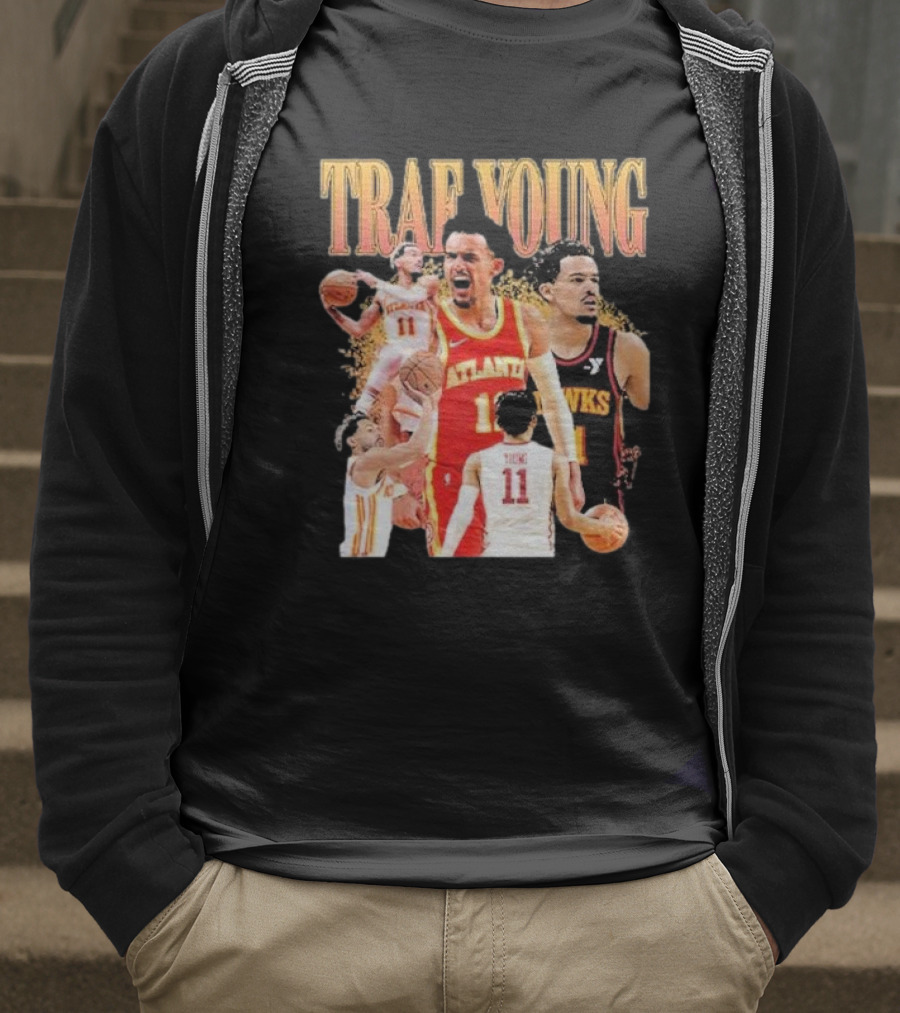 Trae Young Atlanta Hawks Basketball Collage T-Shirt
