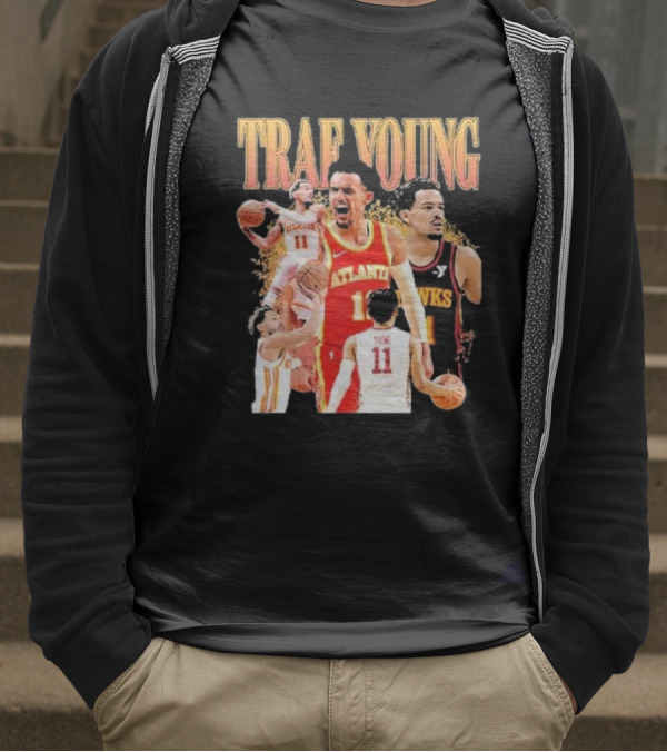 Trae Young Atlanta Hawks Basketball Collage T-Shirt