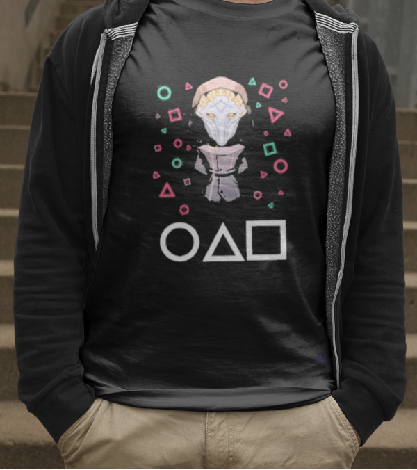 Viktor Arcane Squid Game Front Man Mask Symbols T-Shirt