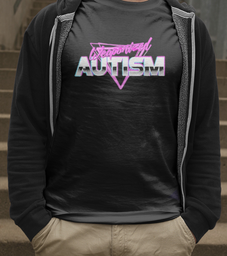 Weaponized Autism 80s Aesthetic Retro Cyberpunk T-Shirt