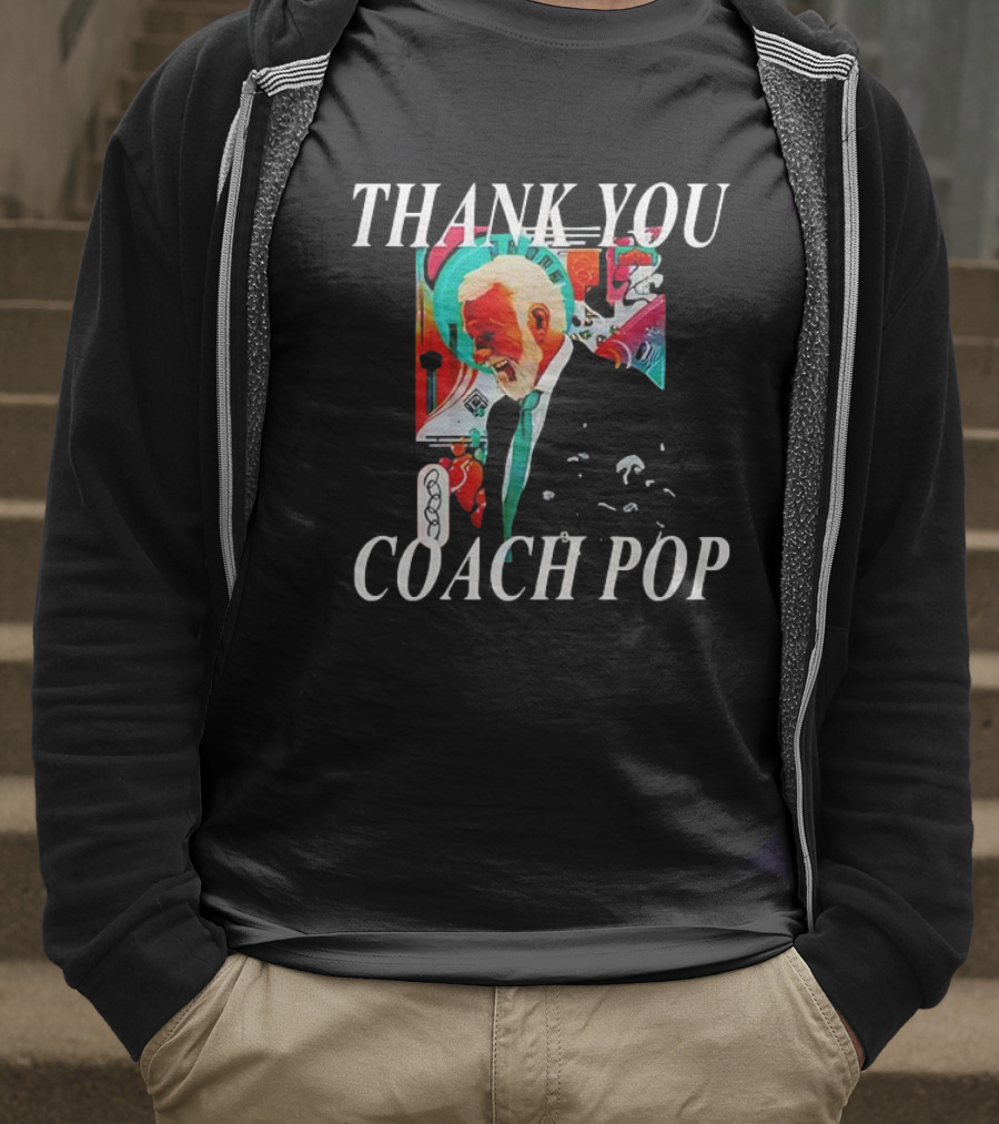 Thank You Coach Pop San Antonio Spurs Gregg Popovich Celebration T-Shirt