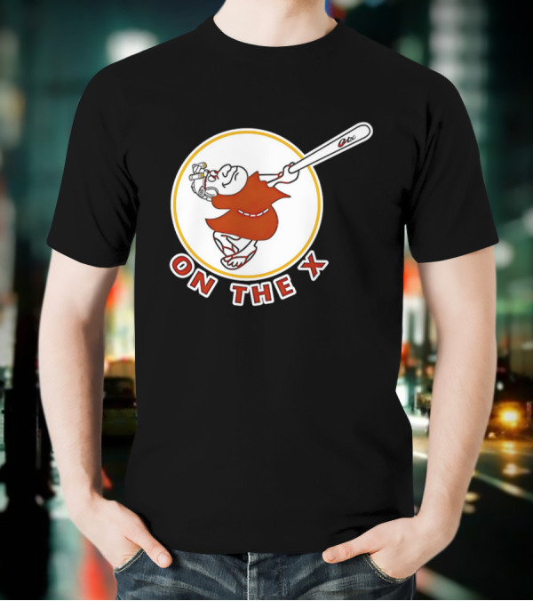 San Diego Padres Swinging Friar Mascot On The X T-Shirt