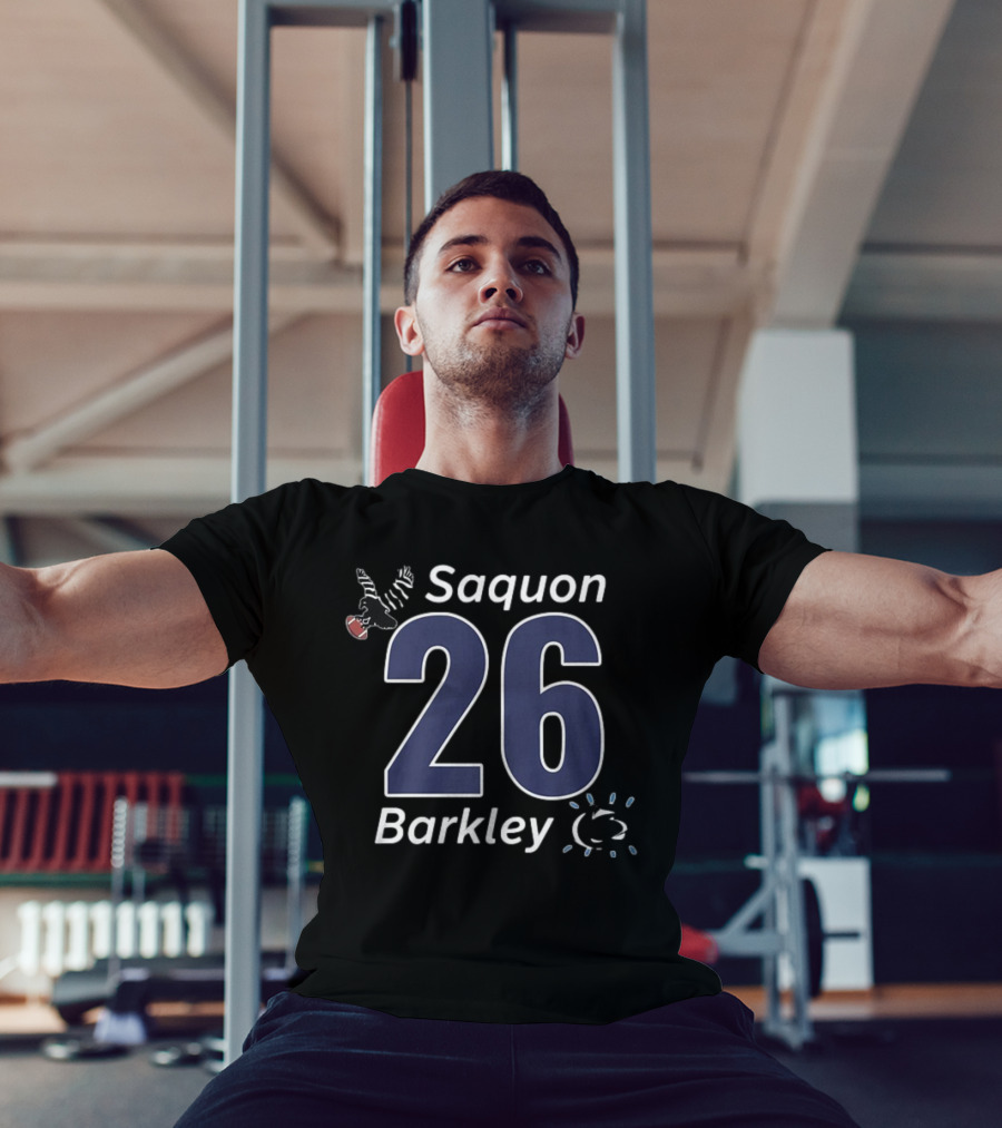 Saquon Barkley 26 Eagle Pen Stat Football Theme T-Shirt