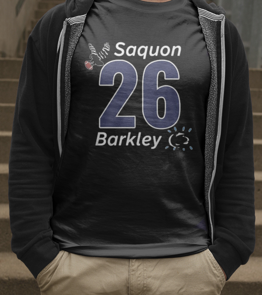 Saquon Barkley 26 Eagle Pen Stat Football Theme T-Shirt