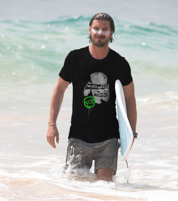 Scooter God Save The Rave Speaker Icon Bold Design T-Shirt