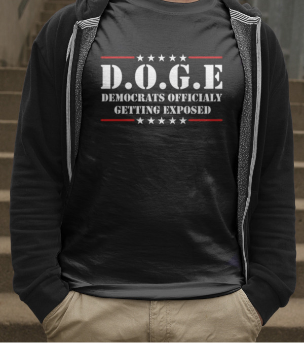 D.O.G.E Democrats Officially Getting Exposed Stars And Stripes T-Shirt