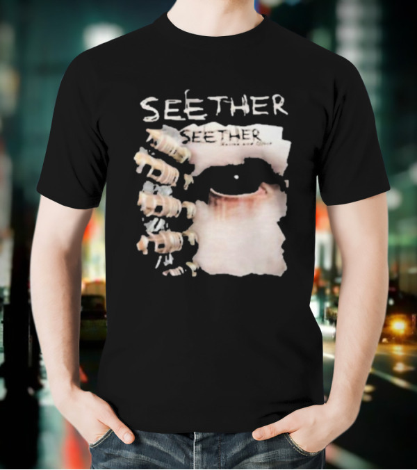 Seether Karma And Effect Eye Skeleton Couple Image T-Shirt