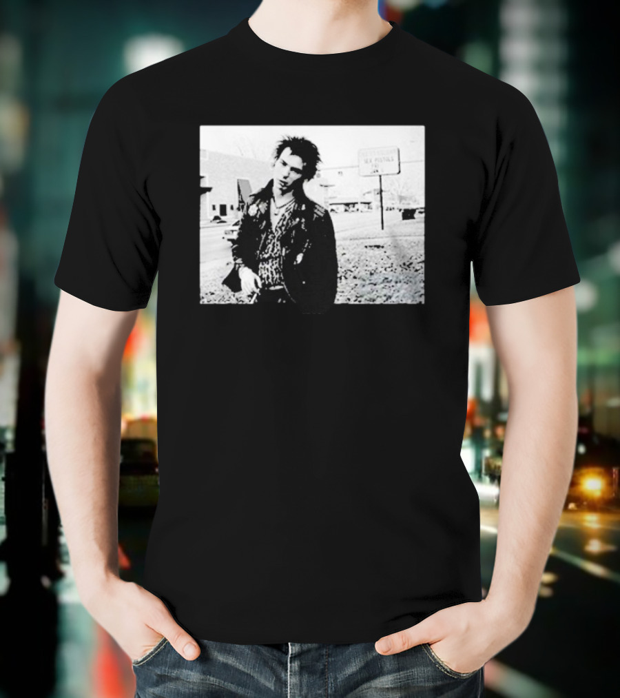 Sex Pistols Babylon Sid Vicious Street Scene Retro Punk Style T-Shirt
