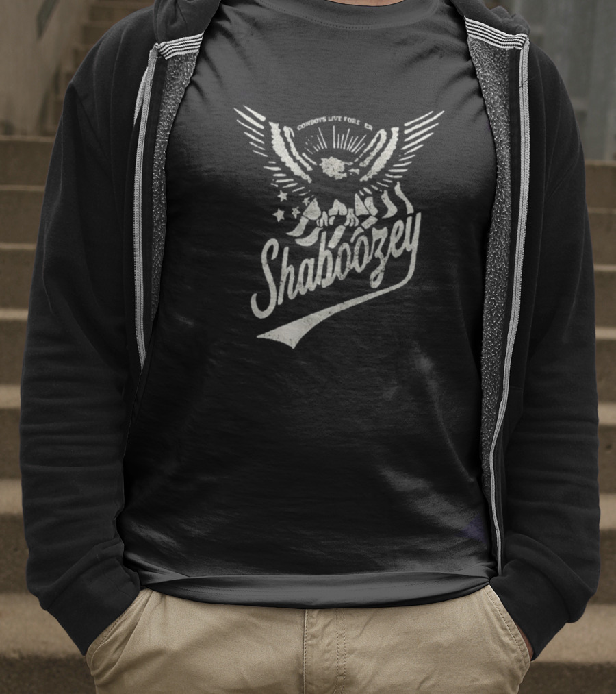 Shaboozey Cowboys Live Forever Boozey Eagle Starry Wings T-Shirt