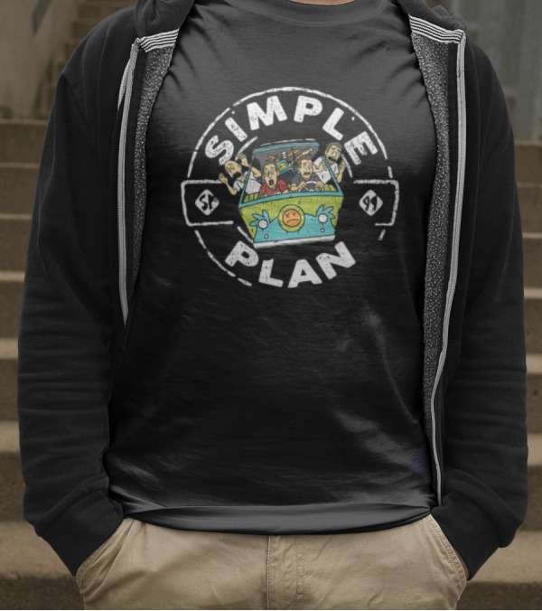 Simple Plan Cartoon Car Chaos Adventure T-Shirt