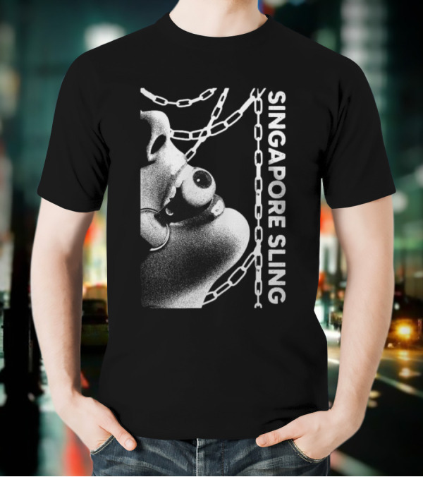 SINGAPORE SLING Mask Chains Artwork T-Shirt