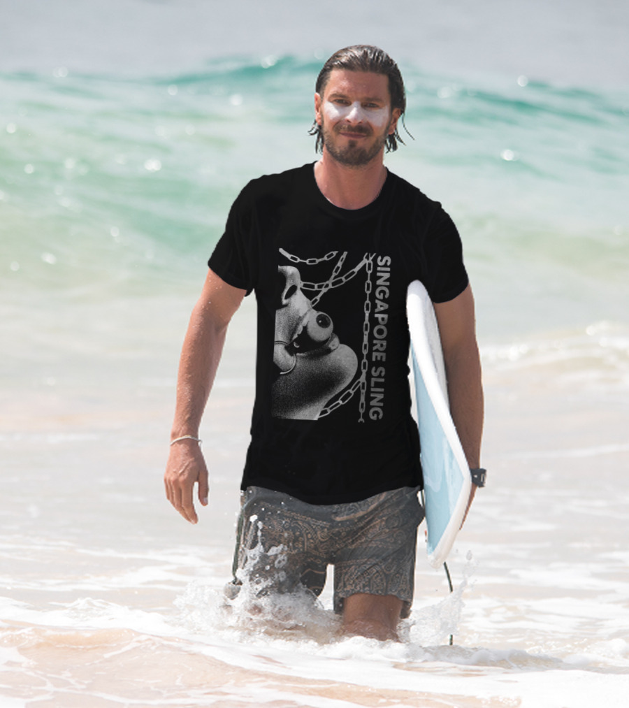 SINGAPORE SLING Mask Chains Artwork T-Shirt