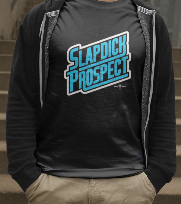 Slapdick Prospect Blue Bold Text T-Shirt