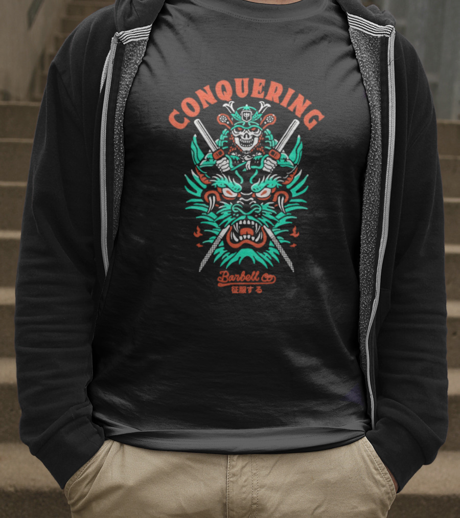 Conquering Barbell Co Mighty Dragon Warrior T-Shirt