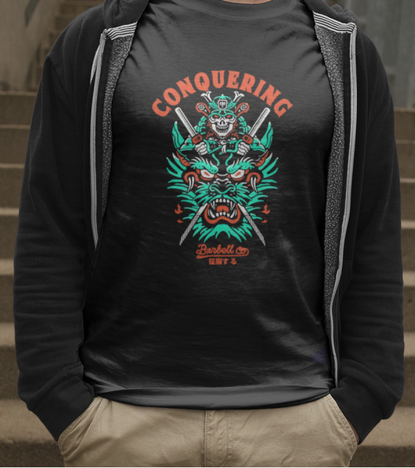 Conquering Barbell Co Mighty Dragon Warrior T-Shirt