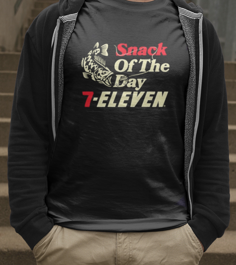 Snack Of The Day Fish Graphic 7-Eleven T-Shirt