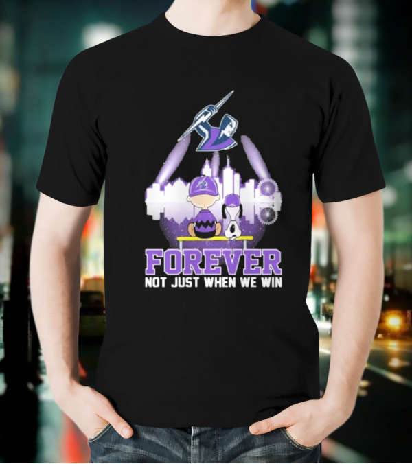 Snoopy Charlie Brown Melbourne Storm Forever Not Just When We Win Peanuts Skyline T-Shirt