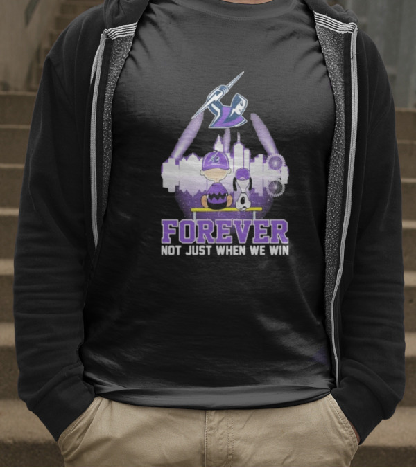 Snoopy Charlie Brown Melbourne Storm Forever Not Just When We Win Peanuts Skyline T-Shirt