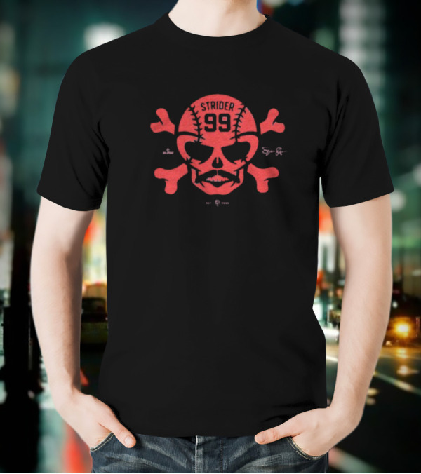 Spencer Strider 99 Skull Crossbones Atlanta Braves T-Shirt