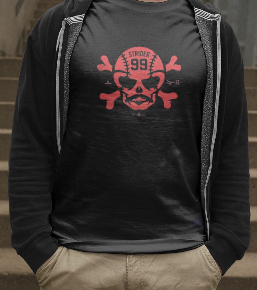 Spencer Strider 99 Skull Crossbones Atlanta Braves T-Shirt