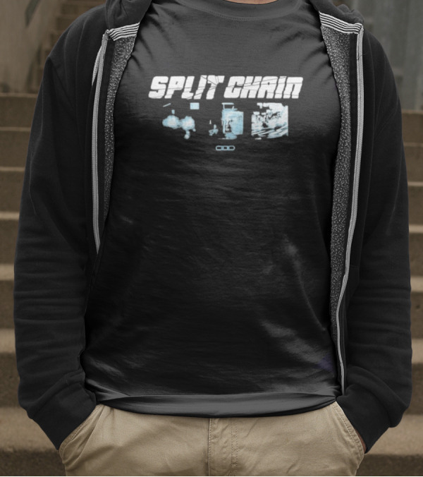 Split Chain Motionblur Exploring Futuristic Machinery And Abstract Dynamics T-Shirt
