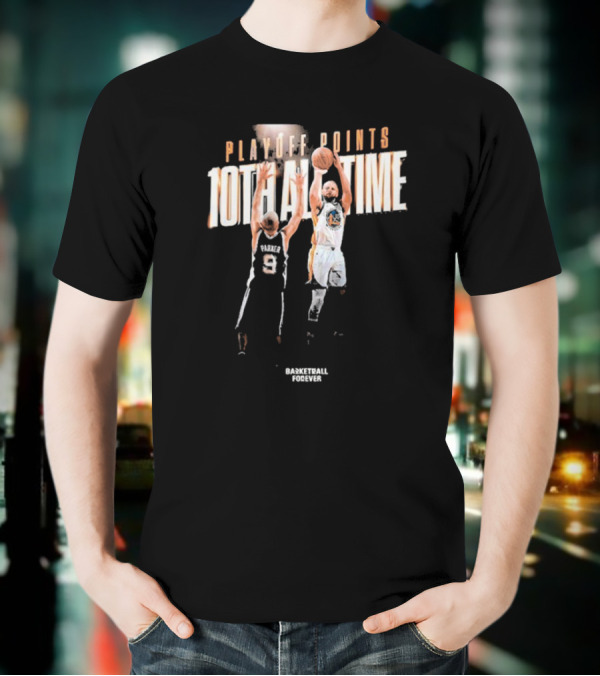 Stephen Curry Playoff Points 10th All-Time Jump Shot 2025 T-Shirt