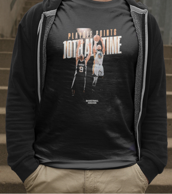 Stephen Curry Playoff Points 10th All-Time Jump Shot 2025 T-Shirt