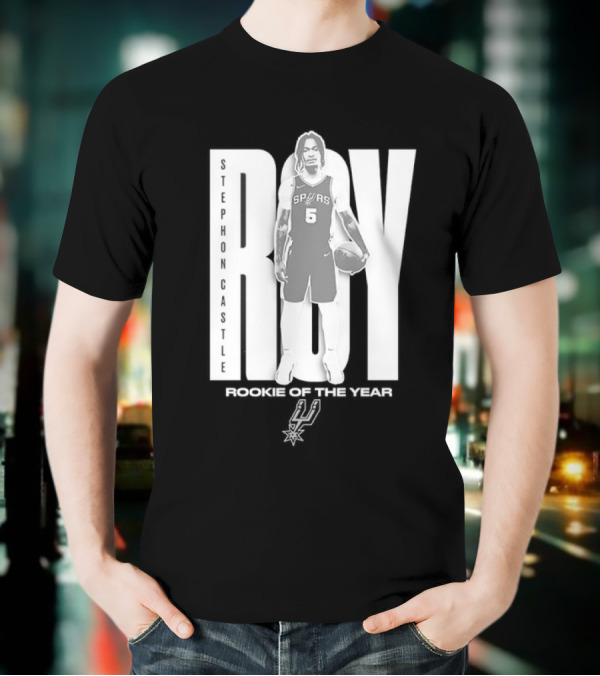 Stephon Castle San Antonio Spurs 2025 ROTY Prediction NBA Rookie Of The Year T-Shirt