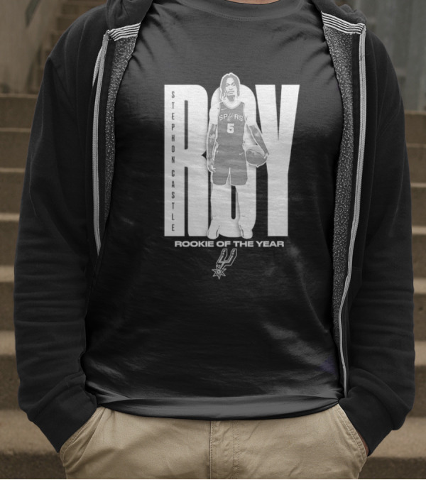 Stephon Castle San Antonio Spurs 2025 ROTY Prediction NBA Rookie Of The Year T-Shirt