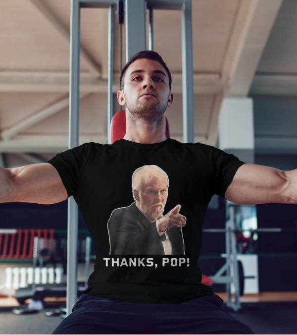 Steve Kerr Gregg Popovich Thanks Pop Pointing Gesture T-Shirt