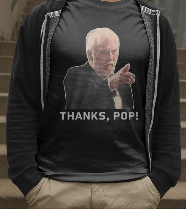 Steve Kerr Gregg Popovich Thanks Pop Pointing Gesture T-Shirt