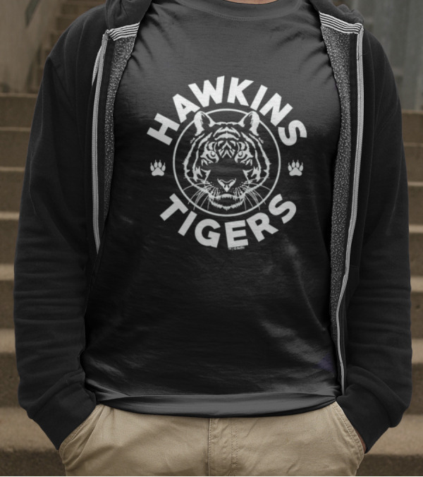 Hawkins Tigers Stranger Things Tiger Head Emblem T-Shirt