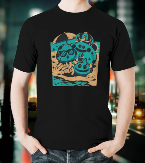 Summer Quest Beach Mushrooms Party Fun T-Shirt